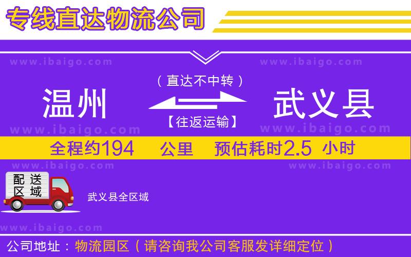 溫州到武義縣貨運(yùn)公司