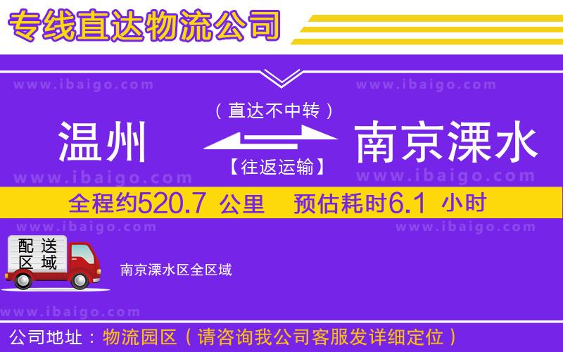 溫州到南京溧水區(qū)貨運(yùn)專(zhuān)線