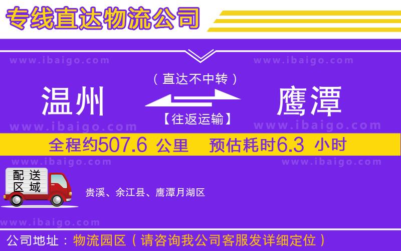 溫州到鷹潭貨運(yùn)專線