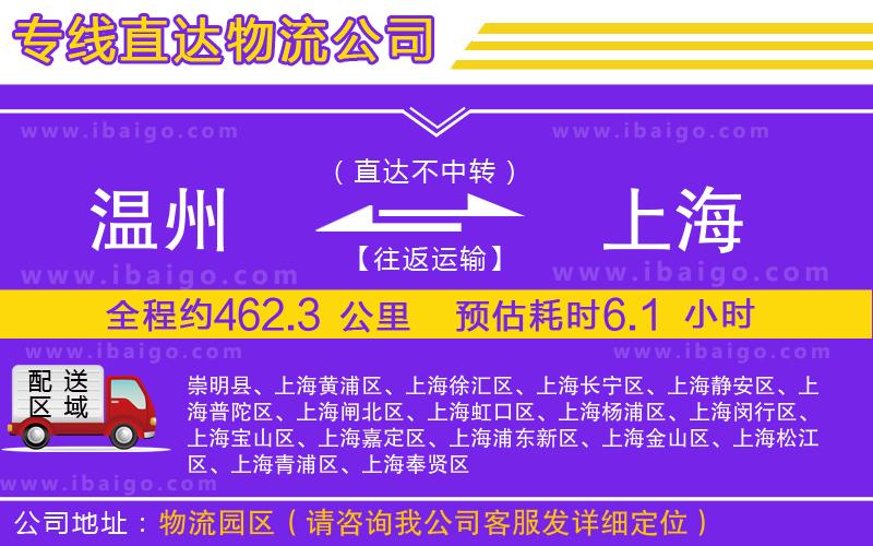 溫州到上海物流專(zhuān)線