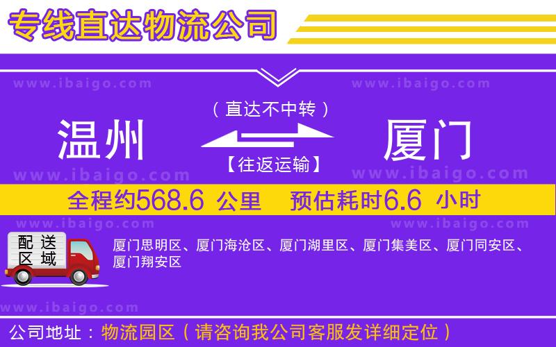 溫州到廈門(mén)貨運(yùn)專(zhuān)線