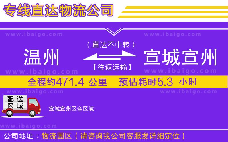 溫州到宣城宣州區(qū)貨運公司