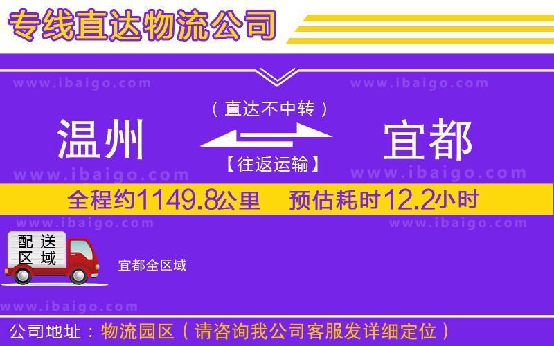 溫州到宜都貨運(yùn)專線