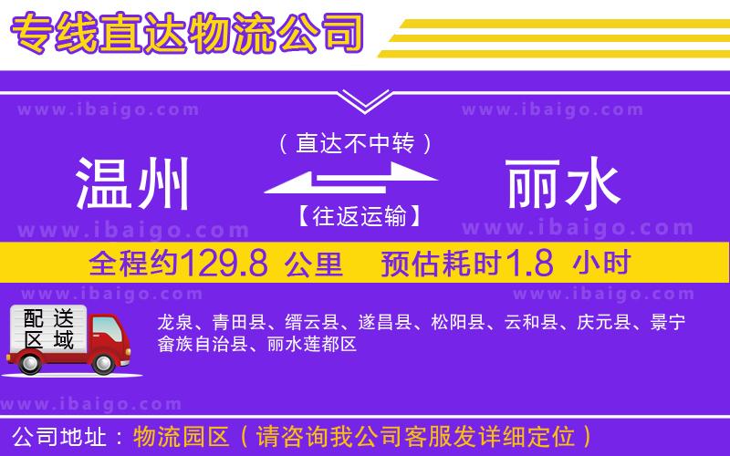 溫州到麗水貨運