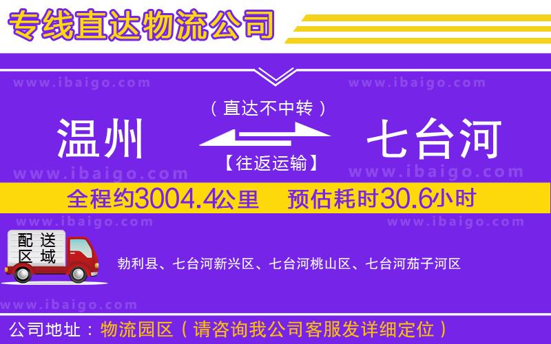 溫州到七臺河貨運