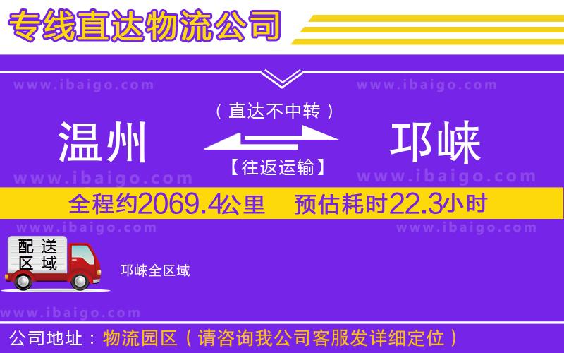 溫州到邛崍貨運(yùn)