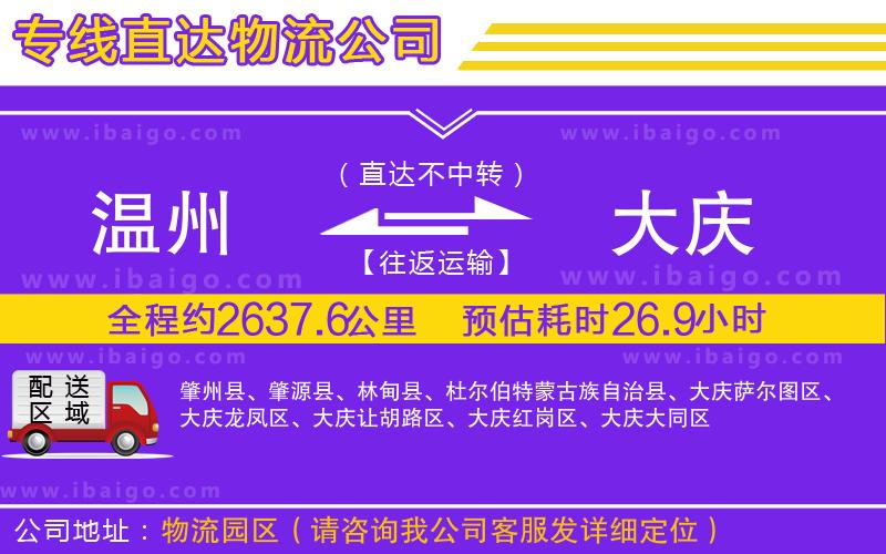 溫州到大慶貨運(yùn)