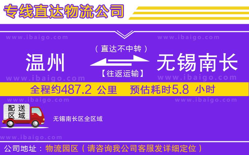 溫州到無錫南長區(qū)物流